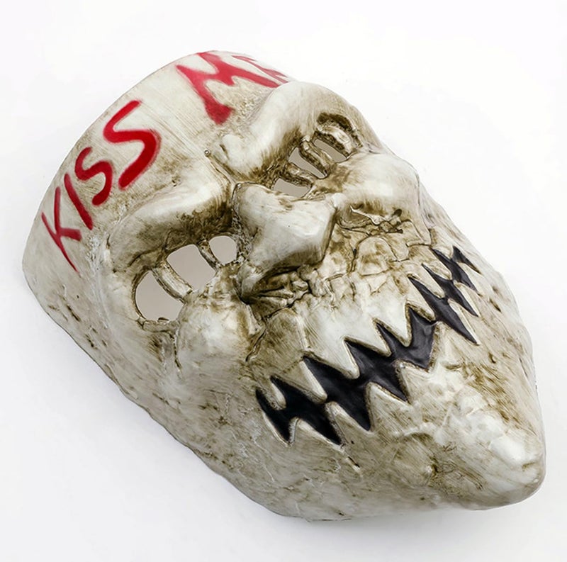 Gmasking 2020 PVC Election Horror New Year Kiss Me Cosplay Mask Adult Halloween Party Costume Props (Red-Tooth) - Image 2